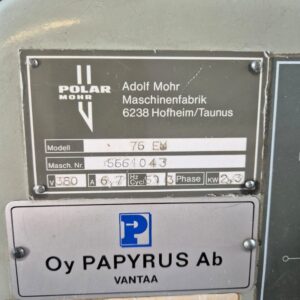 Arkkileikkuri Polar 76 EM (vauhtipyörä)
