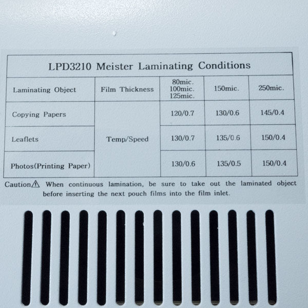 Fuji-Lamipacker laminating machine_data